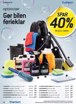 Thansen Gør bilen ferieklar tilbud