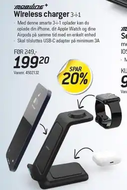 Thansen Wireless charger 3i1 tilbud