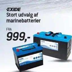Thansen EXIDE Stort udvalg af marinebatterier tilbud