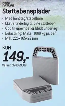 Thansen Camp+Nature Støttebensplader tilbud