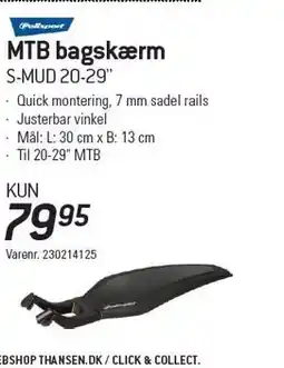 Thansen MTB bagskærm tilbud