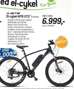 Thansen x-zite El-cykel MTB 27,5 tilbud