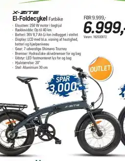 Thansen x-zite El-Foldecykel Fatbike tilbud