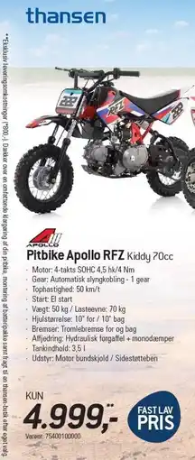 Thansen Pitbike Apollo RFZ tilbud