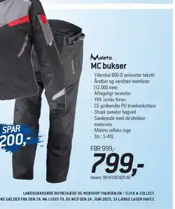Thansen Maleto MC bukser tilbud