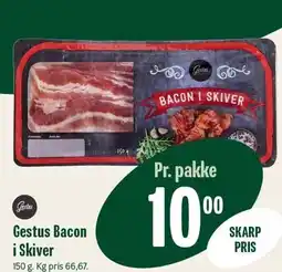 Min Købmand Gestus Bacon i skiver tilbud
