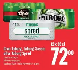 Min Købmand Grøn Tuborg, Tuborg Classic eller Tuborg Sprød tilbud