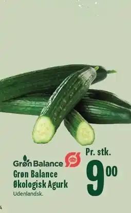Min Købmand Grøn Balance Økologisk Agurk tilbud