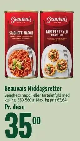 Min Købmand Beauvais Middagsretter tilbud