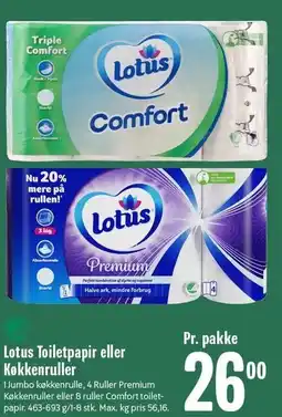 Min Købmand Lotus Toiletpapir eller Køkkenruller tilbud