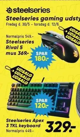 Bilka Steelseries Apex 3 TKL keyboard tilbud