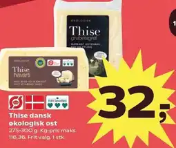 SuperBrugsen Thise dansk økologisk ost tilbud