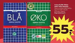 SuperBrugsen Irma Kaffe filter eller hele bønner tilbud