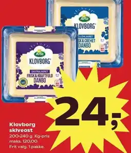 SuperBrugsen Klovborg skiveost tilbud