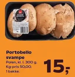 SuperBrugsen Portobello svampe tilbud