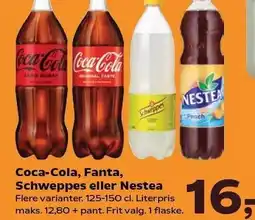 SuperBrugsen Coca-Cola, Fanta, Schweppes eller Nestea tilbud