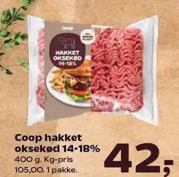 SuperBrugsen Coop hakket oksekød 14-18% tilbud