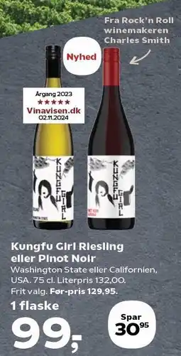 SuperBrugsen Kungfu Girl Riesling eller Pinot Noir tilbud
