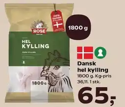 SuperBrugsen Dansk hel kylling tilbud