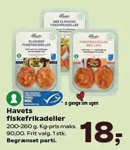 SuperBrugsen Havets fiskefrikadeller tilbud