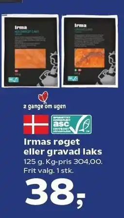 SuperBrugsen Irmas røget eller gravad laks tilbud