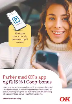 SuperBrugsen Parkér med OK's app og få 15% i Coop-bonus tilbud