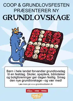 SuperBrugsen COOP & GRUNDLOVSFESTEN PRÆSENTERER NY GRUNDLOVSKAGE tilbud