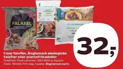 SuperBrugsen Coop falafler, Änglamark økologiske falafler eller plantefrikadeller tilbud