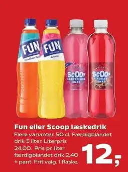SuperBrugsen Fun eller Scoop læskedrik tilbud