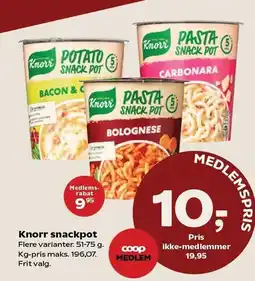 SuperBrugsen Knorr snackpot tilbud