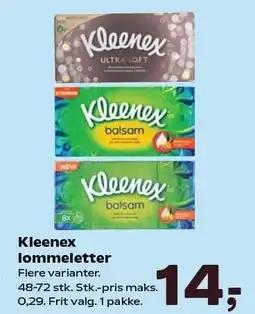 SuperBrugsen Kleenex lommeletter tilbud