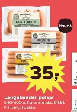 SuperBrugsen Langelænder pølser tilbud