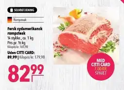 Citti Fersk sydamerikansk rumpsteak tilbud
