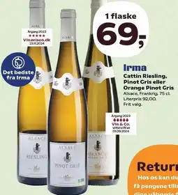 Kvickly Cattin Riesling, Pinot Gris eller Orange Pinot Gris tilbud