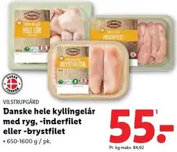 Lidl Danske hele kyllingelår med ryg, -inderfilet eller -brystfilet tilbud