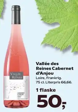 Kvickly Vallée des Reines Cabernet d'Anjou tilbud