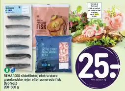 REMA 1000 REMA 1000 sildefileter, ekstra store grønlandske rejer eller panerede fisk tilbud