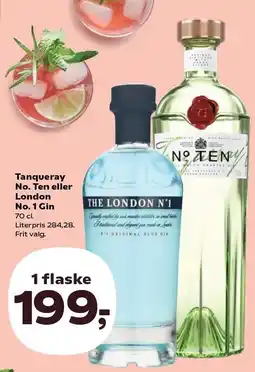 Kvickly Tanqueray No. Ten eller London No. 1 Gin tilbud
