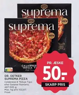 MENY DR. OETKER SUPREMA PIZZA tilbud
