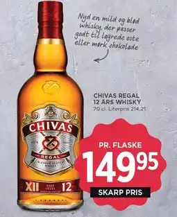 MENY CHIVAS REGAL 12 ÅRS WHISKY tilbud