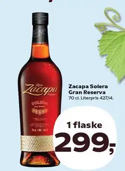 Kvickly Zacapa Solera Gran Reserva tilbud