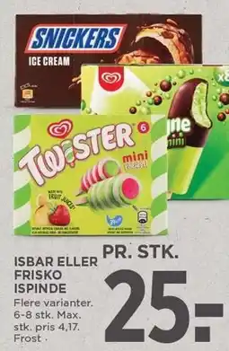 MENY ISBAR ELLER FRISKO ISPINDE tilbud