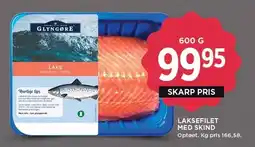 MENY LAKSEFILET MED SKIND tilbud