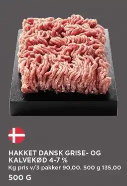 MENY HAKET DANSK GRISE- OG KALVEKØD 4-7% tilbud