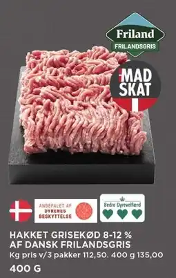 MENY HAKKET GRISEKØD 8-12% AF DANSK FRILANDSGRIS tilbud