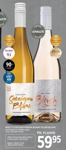 MENY MISTY COVE SAUVIGNON BLANC ELLER BLUSH tilbud