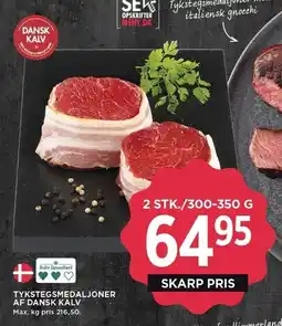 MENY TYKSTEGSMEDALJONER AF DANSK KALV tilbud