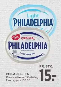 MENY PHILADELPHIA tilbud