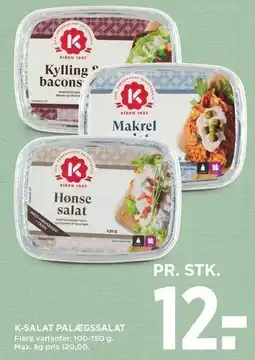 MENY K-SALAT PÅLÆGSSALAT tilbud