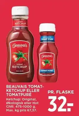 MENY BEAUVAIS TOMATKETCHUP ELLER TOMATPURÉ tilbud
